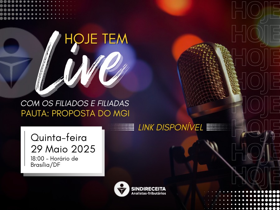 FILIADA E FILIADO: participe da nossa Live de hoje, às 18h!