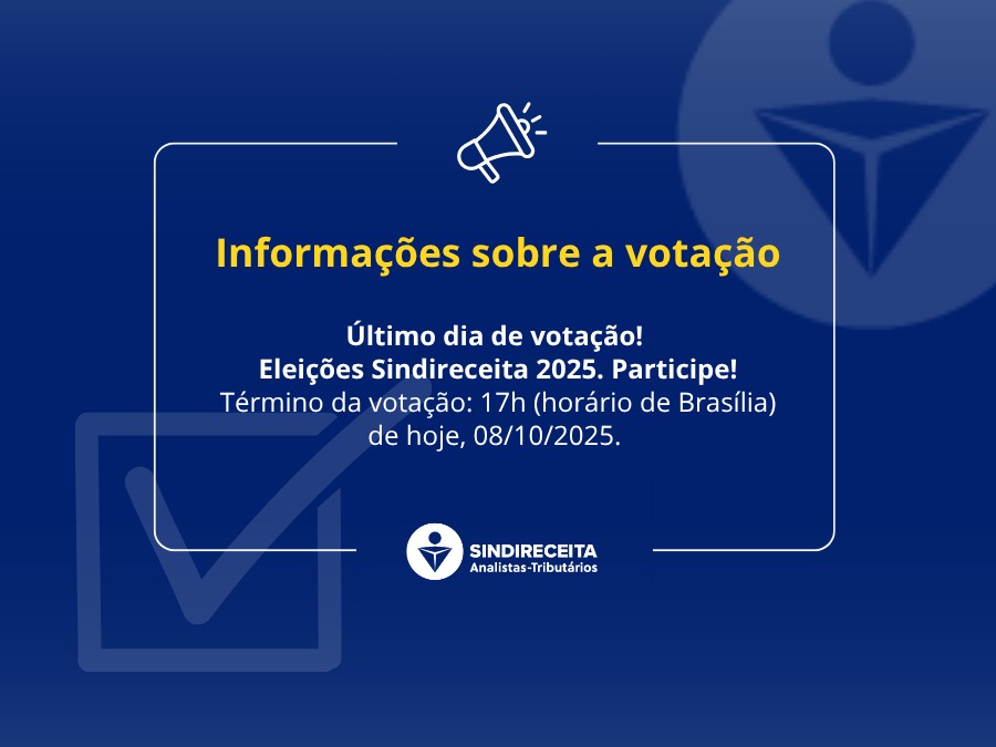 Nota Informativa: Eleições 2025 - Último dia de votação