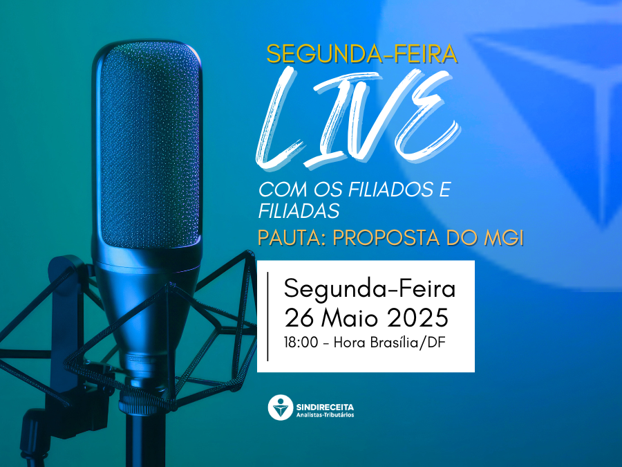 Live com Filiados(as) dia 26, às 18h!
