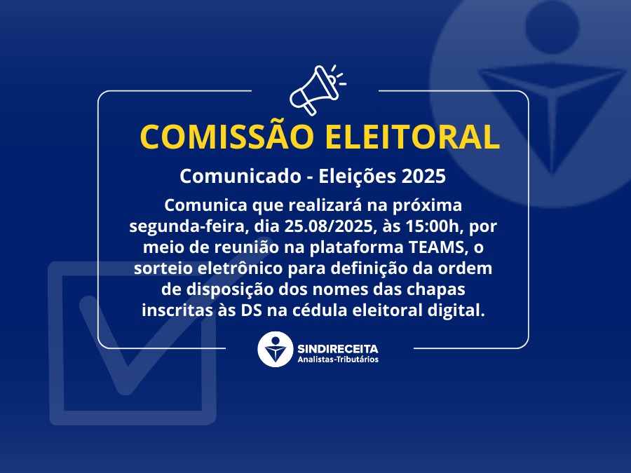 Eleições 2025 - Comunicado CE Nº 016/2025