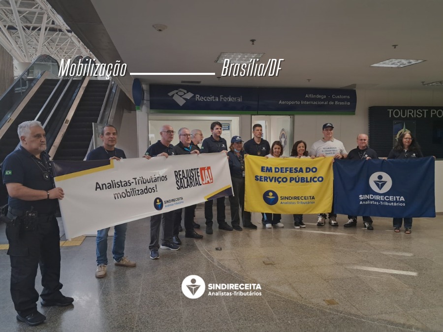 Analistas-Tributários realizam operação padrão no Aeroporto Internacional de Brasília/DF